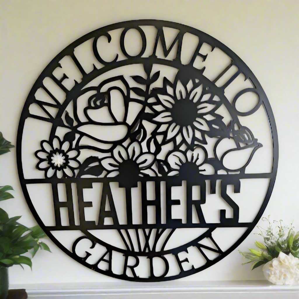 Personalized Garden Welcome Sign