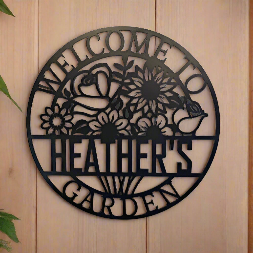 Personalized Garden Welcome Sign